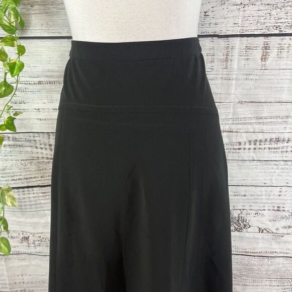 Ann Taylor Skirt size 10 Classic Black Knee High Low Modest Suit Career Church - Picture 3 of 10